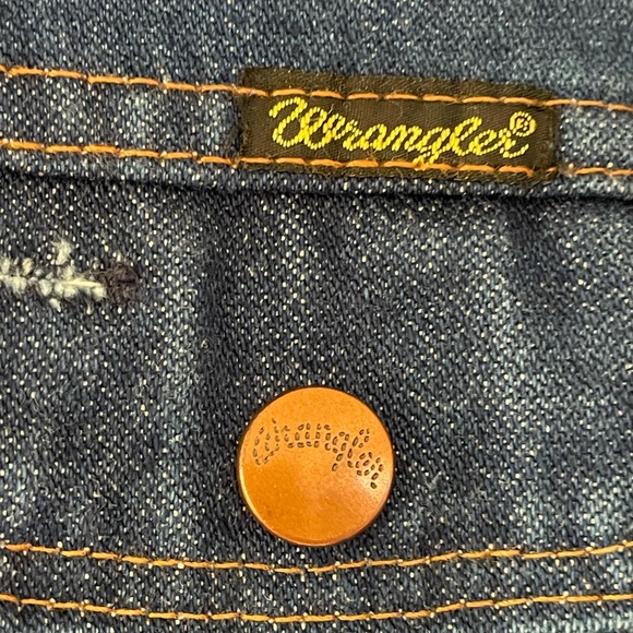 Vintage 70s Wrangler Western Jean Jacket 42 Long Made in USA 74136NV - Picture 5 of 8